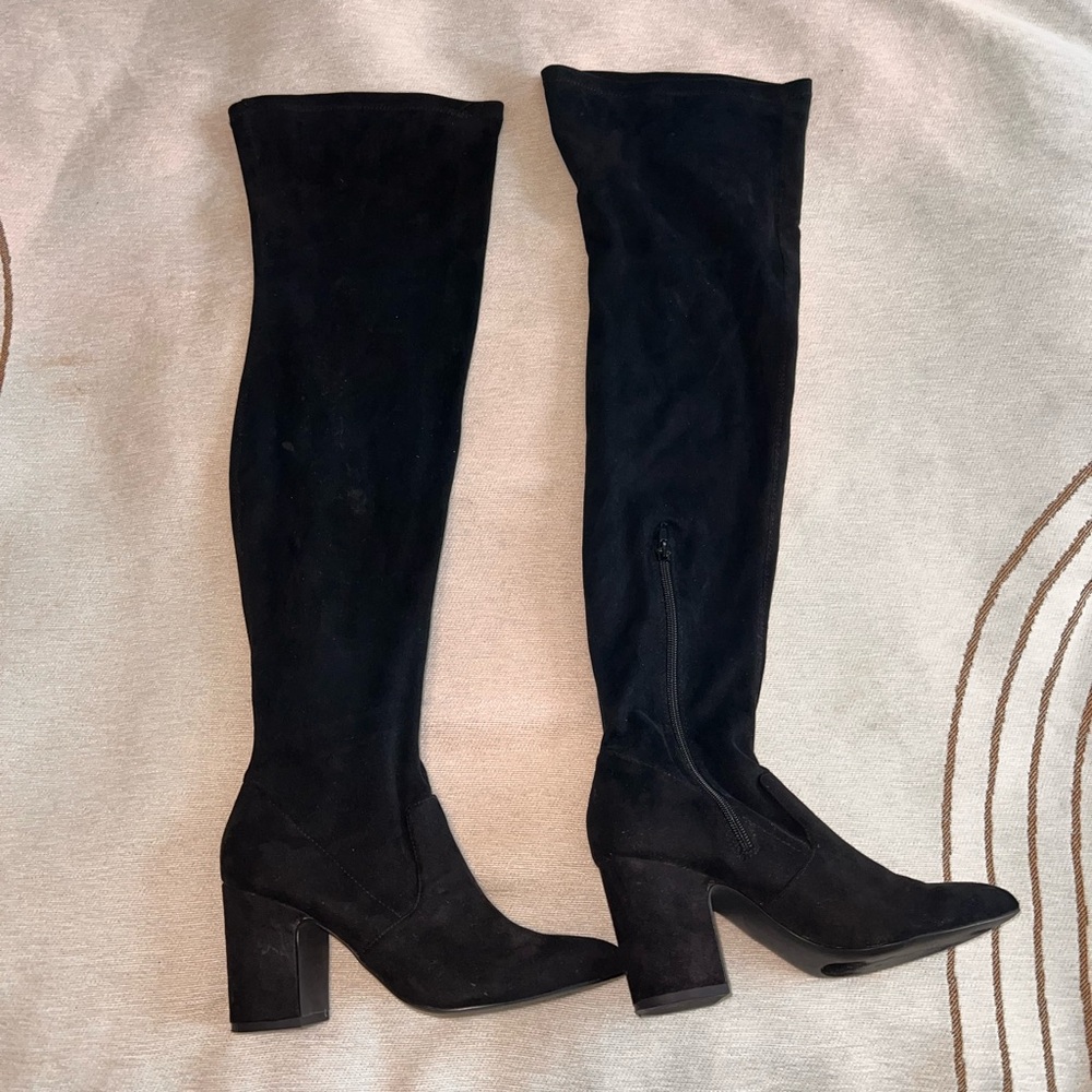 Steve Madden Black Over the Knee Boots